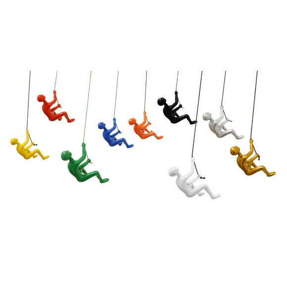 Climbing Man Home Decor Classic Wall-Art Sculpture | 9-Piece - Picture 2 of 5